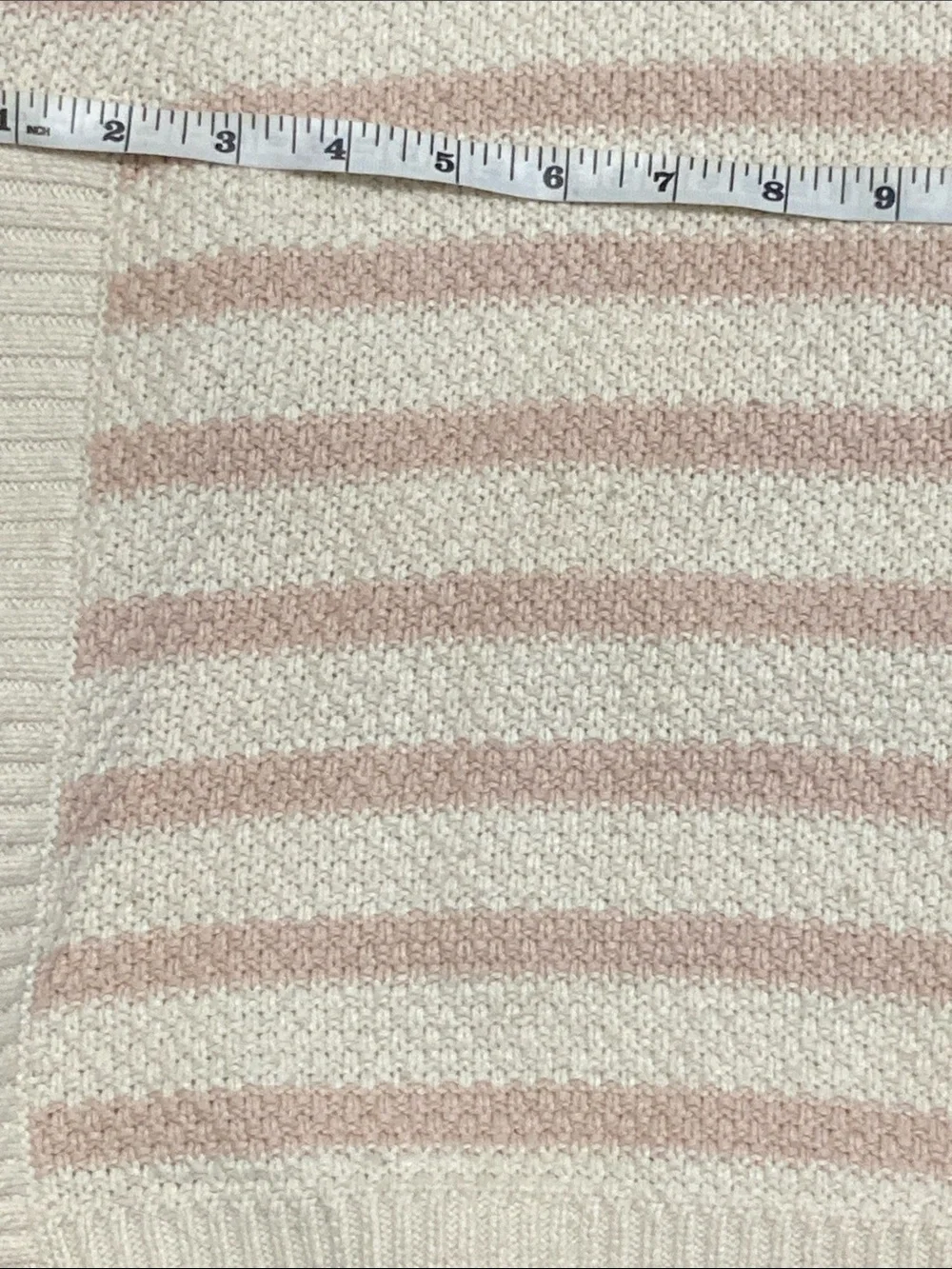Madewell Cream and Blush Striped Crewneck Sweater size small - Picture 10 of 10